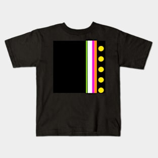 Abstract pattern in bright colors on black ground Kids T-Shirt